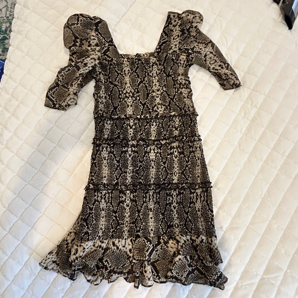 Elegant Snake Print Dress